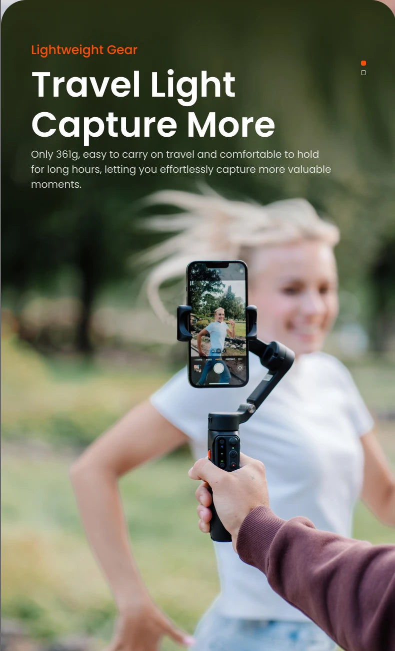 Hohem iSteady X3 SE 3-Axi Gimbal Stabilizer with Remote Control and Foldable Phone Stabilizer for iPhone/Samsung/Xiaomi/HuaWeii