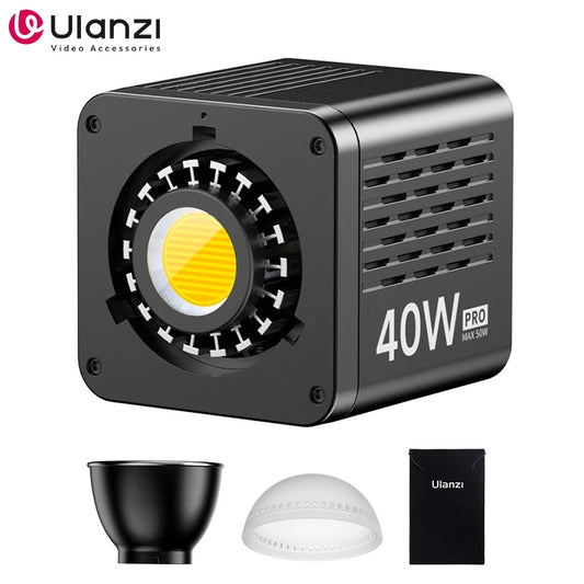 Ulanzi L023 40W Pro | Luz de Video COB Bi-Color 2500K-6500K con Montura Mini Bowens y Batería 3400mAh