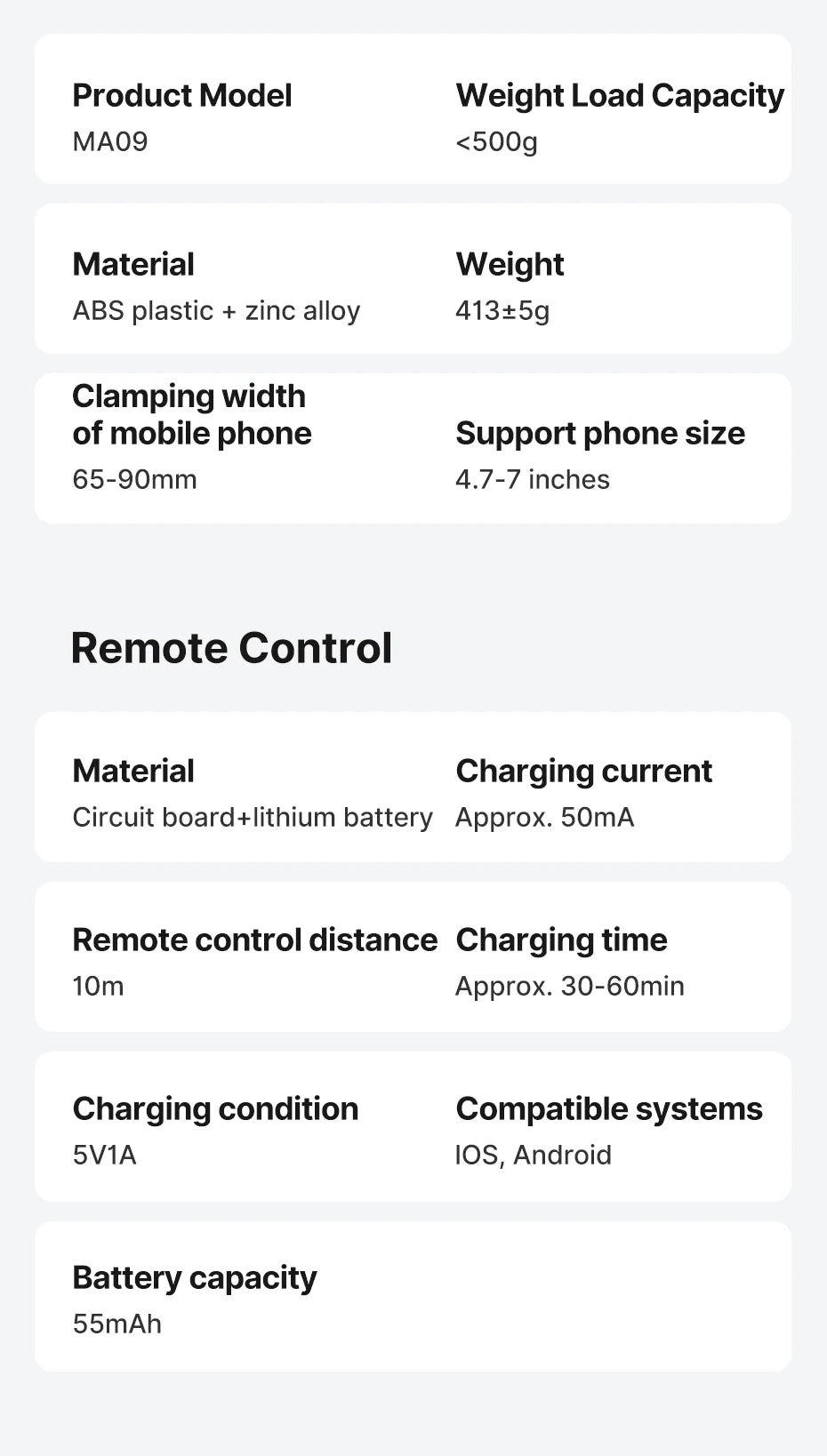 Ulanzi MA09 Smartphone Tripod Bluetooth Selfie Stick Desktop Tripod  for iPhone 12 13 14 GoPro Card Camera Live Streaming Video