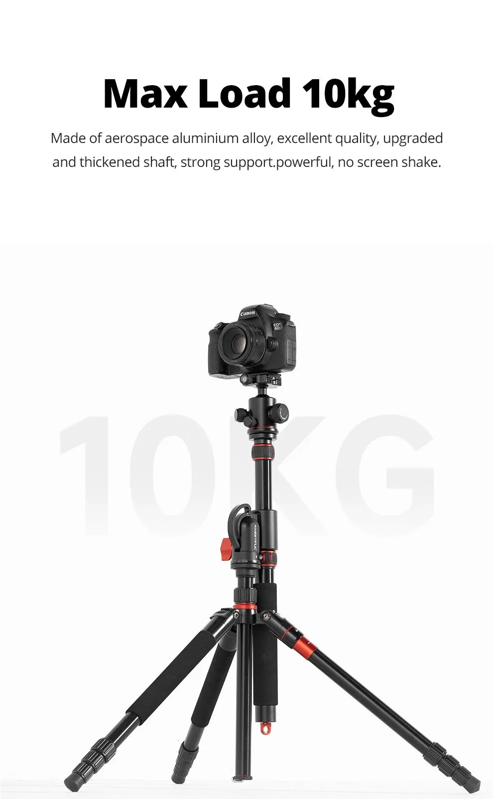 AMBITFUL GM104 Aluminium alloy tripod extenged crossbar ledgth 48-106cm adjuatbale for sony Canon Fuji nikon and mobile phone