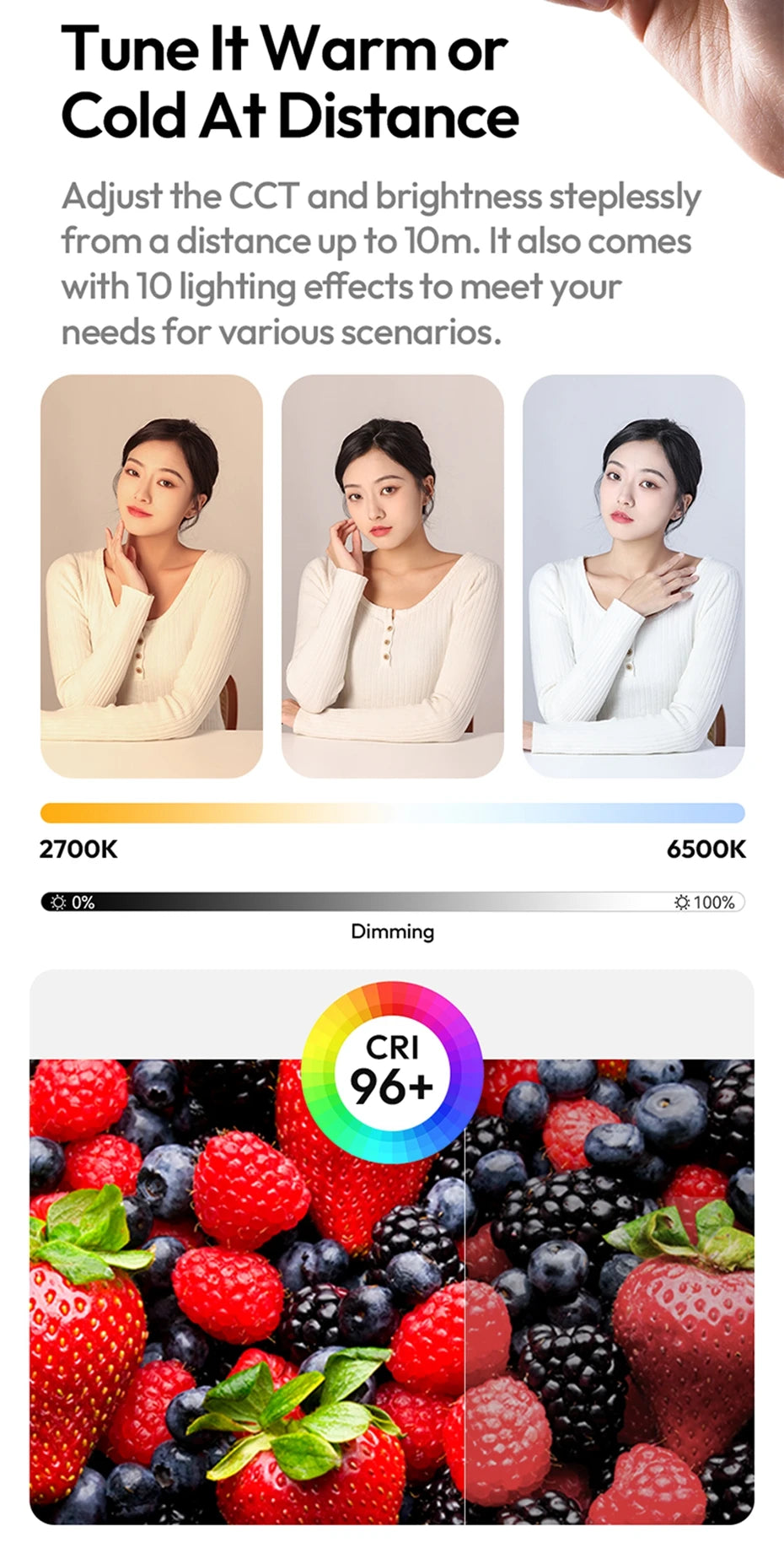 Ulanzi AL60 Inflatable LED Light 2700K-6500K Bi-Color Soft Air Light with Handle APP Control Portable for Photography Studio
