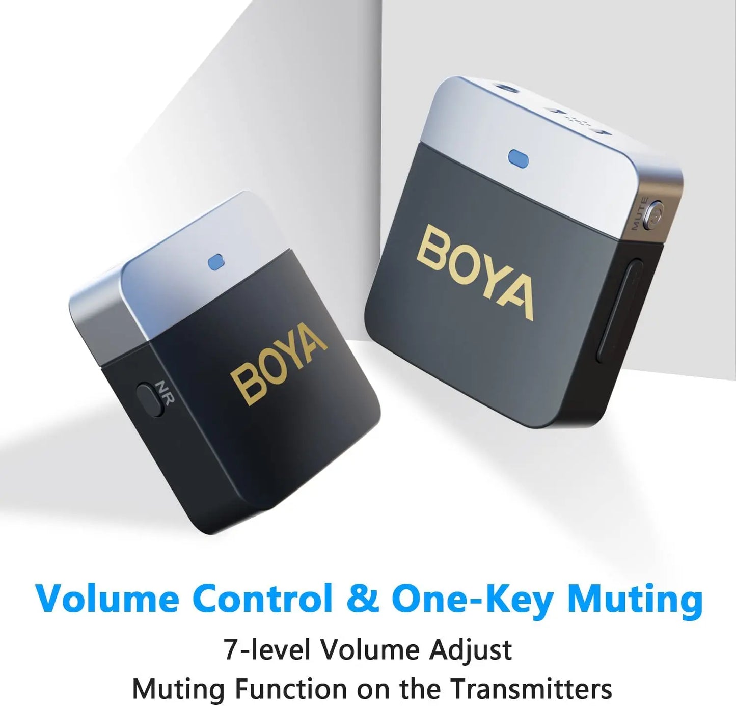 BOYA BY-M1V – Micrófono Lavalier Inalámbrico para iPhone, Android, PC y Cámaras (60m + Cancelación de Ruido)