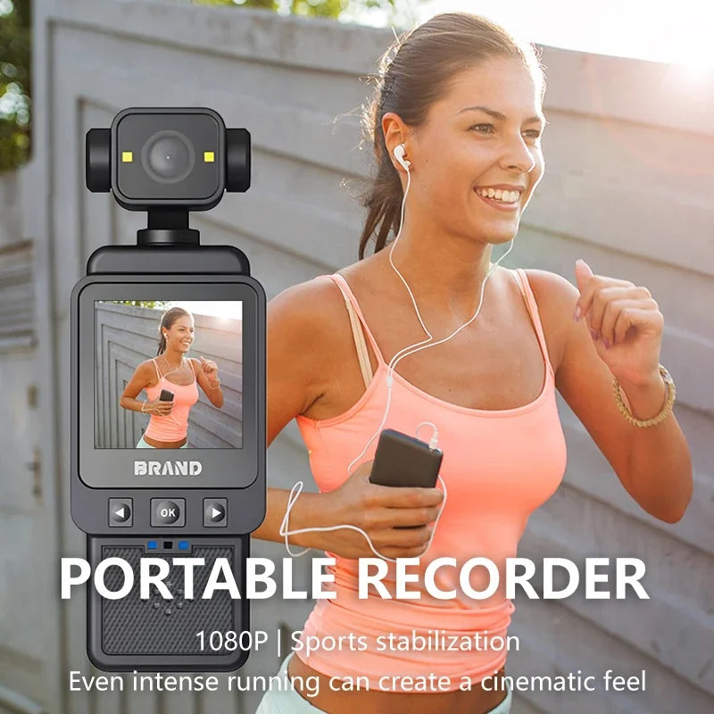 DV01 Ultra HD Portable Camera Built-in Flash Front 1.6-inch LCD Rear Screens Video 180° Screen Rotation Waterproof Recorder