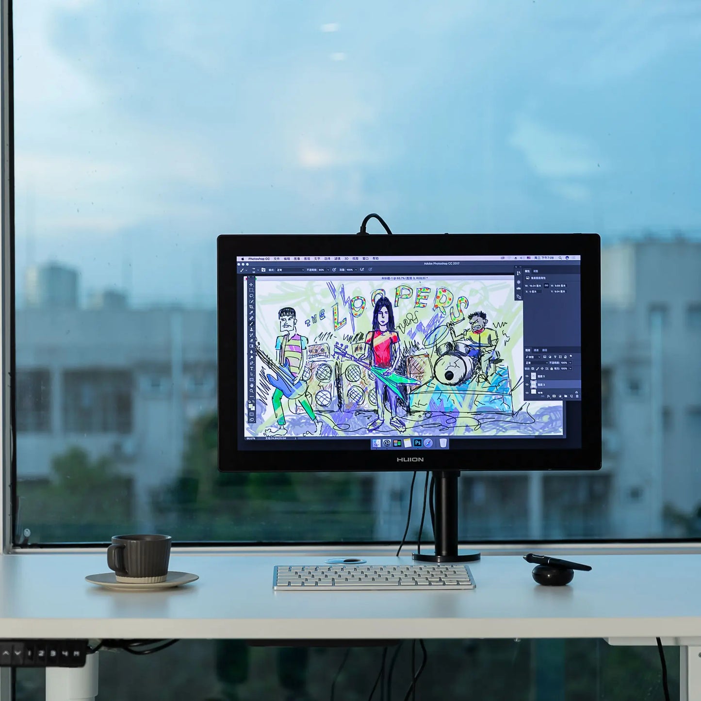 Huion Kamvas Pro 24 | Tableta Gráfica con Pantalla 23.8” 4K UHD, 140% sRGB y Lápiz Digital PW517