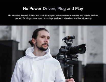 COMICA VM10 PRO – Micrófono Shotgun Cardioide On-Camera para Smartphones, Cámaras y GoPro