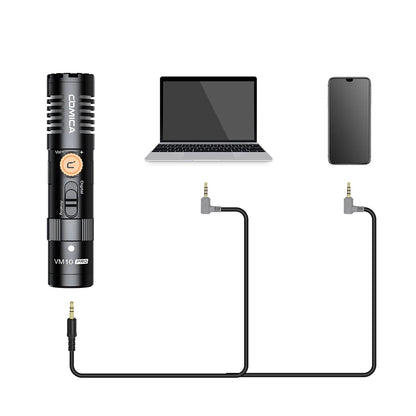 COMICA VM10 PRO – Micrófono Shotgun Cardioide On-Camera para Smartphones, Cámaras y GoPro
