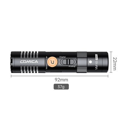 COMICA VM10 PRO – Micrófono Shotgun Cardioide On-Camera para Smartphones, Cámaras y GoPro