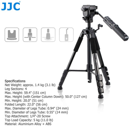 Video Remote Control Tripod for Sony FDR-AX53 AX43 AX33 HDR-CX405 CX455 CX440 Camcorder Handycam RX10M4 RX10M3 RX100M7 RX100M6