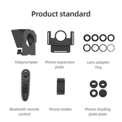 Teleprompter Portátil AMBITFUL Mini – Compatible con Smartphones y Cámaras