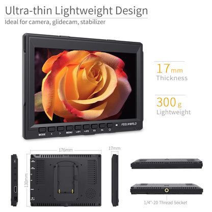 7 Inch Field Monitor HDMI Camera DSLR LCD IPS HD 1280x800 Video Assist External for Nikon Sony Canon Camera Gimbal FW759