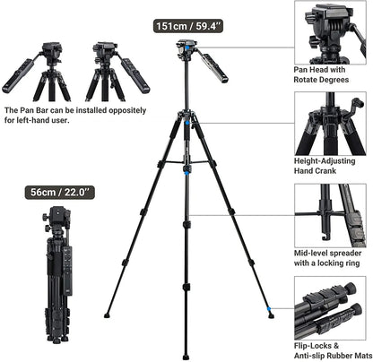 Video Remote Control Tripod for Sony FDR-AX53 AX43 AX33 HDR-CX405 CX455 CX440 Camcorder Handycam RX10M4 RX10M3 RX100M7 RX100M6