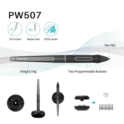 Huion Kamvas Pro 13 | Tableta Gráfica con Pantalla LCD 13”, 8192 Niveles de Presión y Lápiz Digital sin Batería