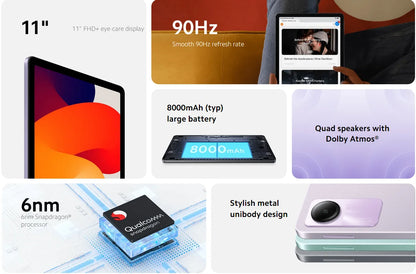 New Xiaomi Redmi Pad SE 11" FHD 90Hz High -definition Screen Snapdragon 680 6/8GB+128/256GB Battery 8000mAh Cheap Pad