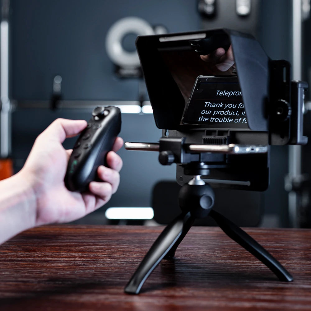 Teleprompter Portátil AMBITFUL Mini – Compatible con Smartphones y Cámaras