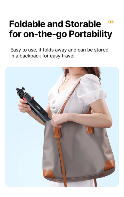 Ulanzi MA09 Smartphone Tripod Bluetooth Selfie Stick Desktop Tripod  for iPhone 12 13 14 GoPro Card Camera Live Streaming Video