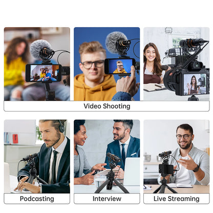 COMICA VM10 PRO – Micrófono Shotgun Cardioide On-Camera para Smartphones, Cámaras y GoPro