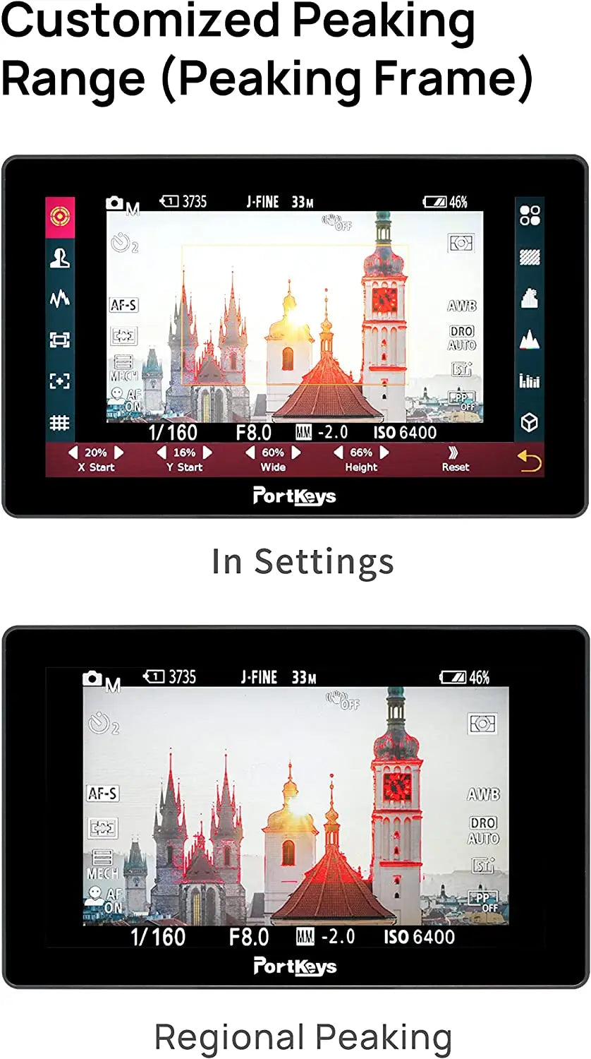 Portkeys LH5P II 5.5" 2000NIT Full HD 4K Touch Screen Monitor Metal Frame Bluetooth for Rec Key Sony Pansonic Canon BMPCC ZCam