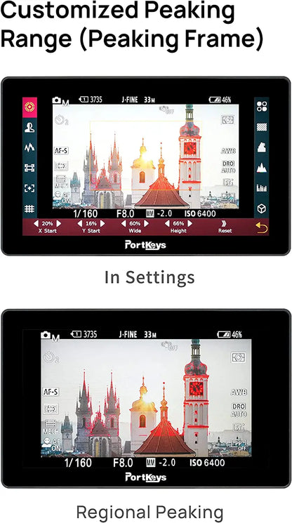Portkeys LH5P II 5.5" 2000NIT Full HD 4K Touch Screen Monitor Metal Frame Bluetooth for Rec Key Sony Pansonic Canon BMPCC ZCam