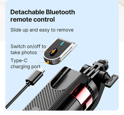 Ulanzi MA09 Smartphone Tripod Bluetooth Selfie Stick Desktop Tripod  for iPhone 12 13 14 GoPro Card Camera Live Streaming Video