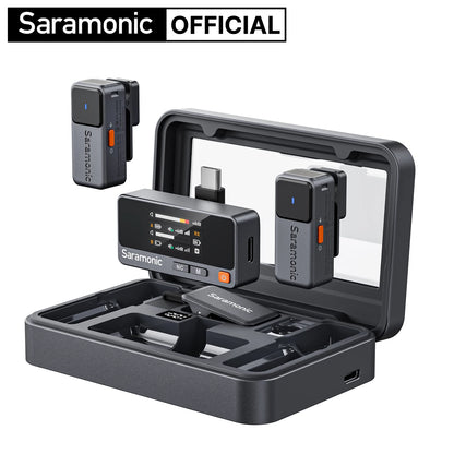 Saramonic Air – Micrófono Lavalier Inalámbrico con Cancelación de Ruido (300m, 24bit) para iPhone 15/16, Android y Cámaras