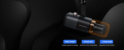 NearStream USB/XLR Mic Set – Micrófono Dinámico Profesional con Brazo Boom para Podcast, Gaming y Streaming