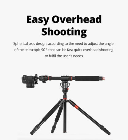 AMBITFUL GM104 Aluminium alloy tripod extenged crossbar ledgth 48-106cm adjuatbale for sony Canon Fuji nikon and mobile phone
