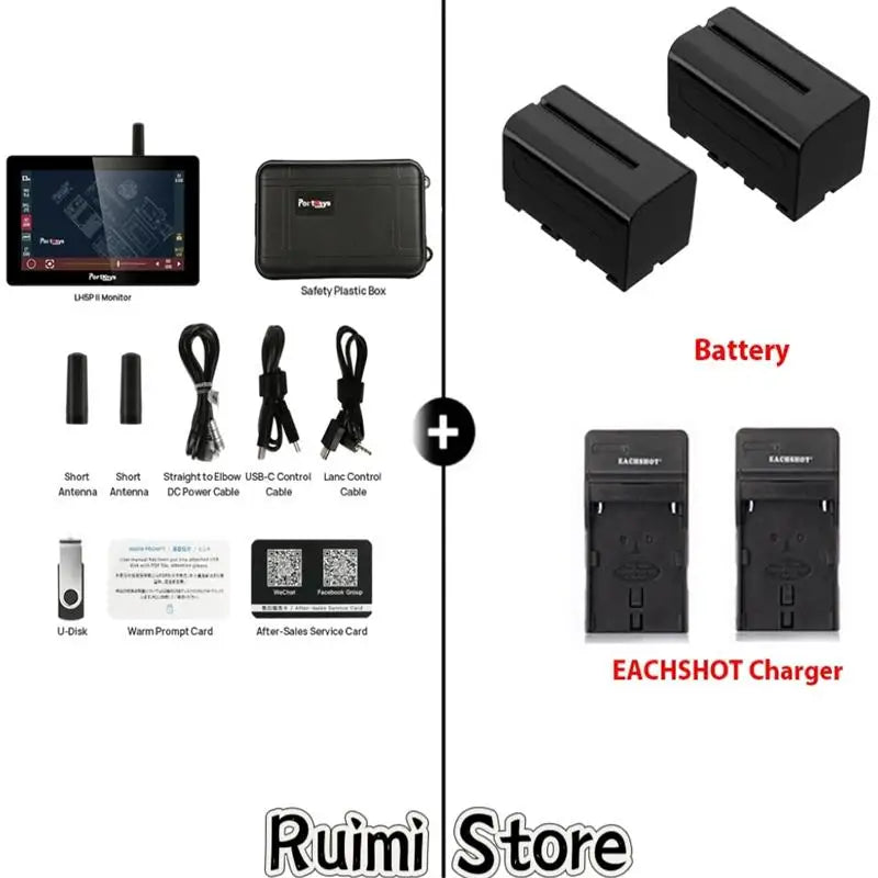 Portkeys LH5P II 5.5" 2000NIT Full HD 4K Touch Screen Monitor Metal Frame Bluetooth for Rec Key Sony Pansonic Canon BMPCC ZCam