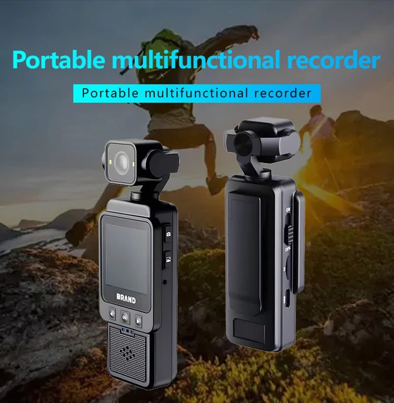 DV01 Ultra HD Portable Camera Built-in Flash Front 1.6-inch LCD Rear Screens Video 180° Screen Rotation Waterproof Recorder