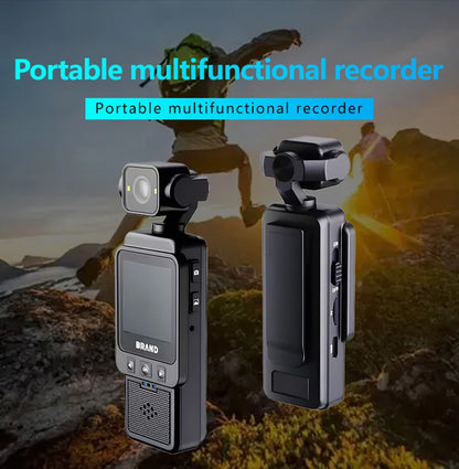 DV01 Ultra HD Portable Camera Built-in Flash Front 1.6-inch LCD Rear Screens Video 180° Screen Rotation Waterproof Recorder