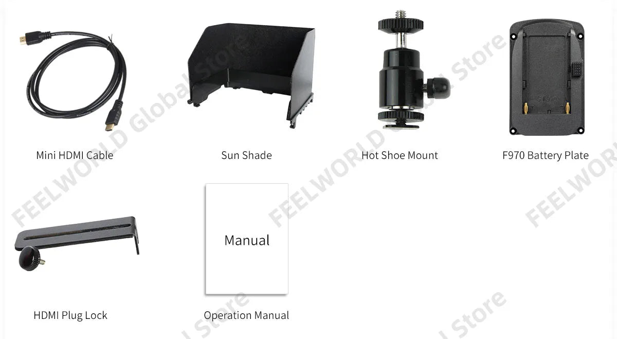 7 Inch Field Monitor HDMI Camera DSLR LCD IPS HD 1280x800 Video Assist External for Nikon Sony Canon Camera Gimbal FW759