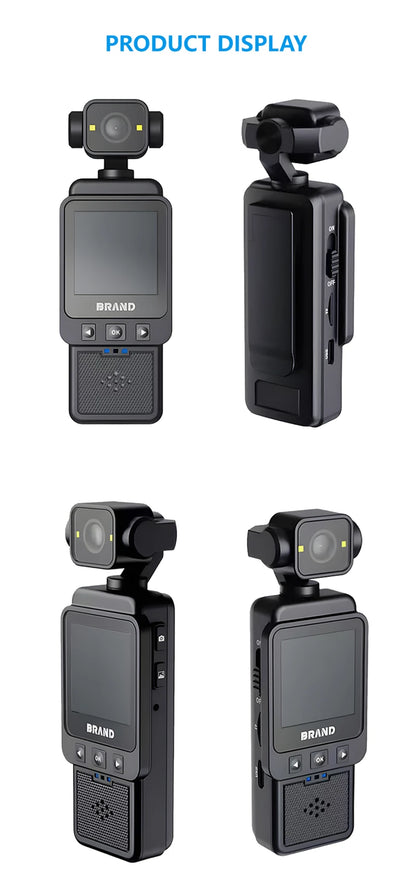 DV01 Ultra HD Portable Camera Built-in Flash Front 1.6-inch LCD Rear Screens Video 180° Screen Rotation Waterproof Recorder