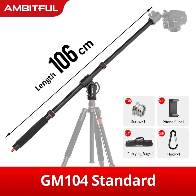 AMBITFUL GM104 Aluminium alloy tripod extenged crossbar ledgth 48-106cm adjuatbale for sony Canon Fuji nikon and mobile phone