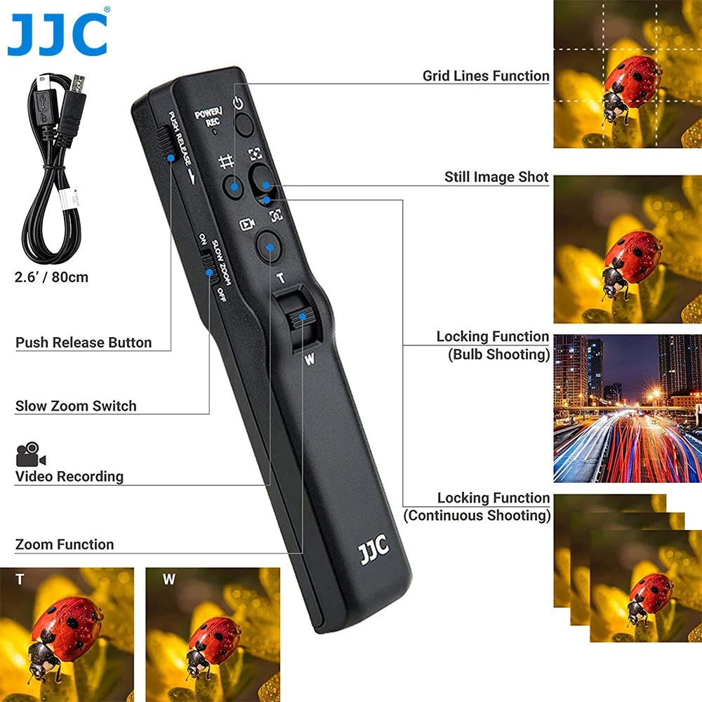 Video Remote Control Tripod for Sony FDR-AX53 AX43 AX33 HDR-CX405 CX455 CX440 Camcorder Handycam RX10M4 RX10M3 RX100M7 RX100M6