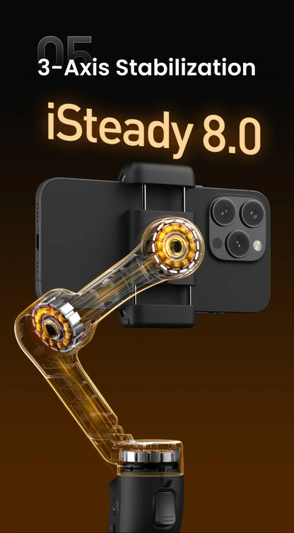 Hohem iSteady X3 SE 3-Axi Gimbal Stabilizer with Remote Control and Foldable Phone Stabilizer for iPhone/Samsung/Xiaomi/HuaWeii