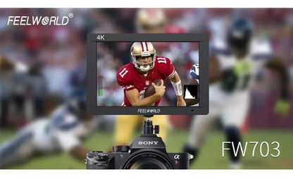 Feelworld FW703 3G SDI 4K HDMI Camera Field Monitor 7 Inch IPS Full HD 1920x1200 Portable DSLR Monitor for Sony Nikon Canon
