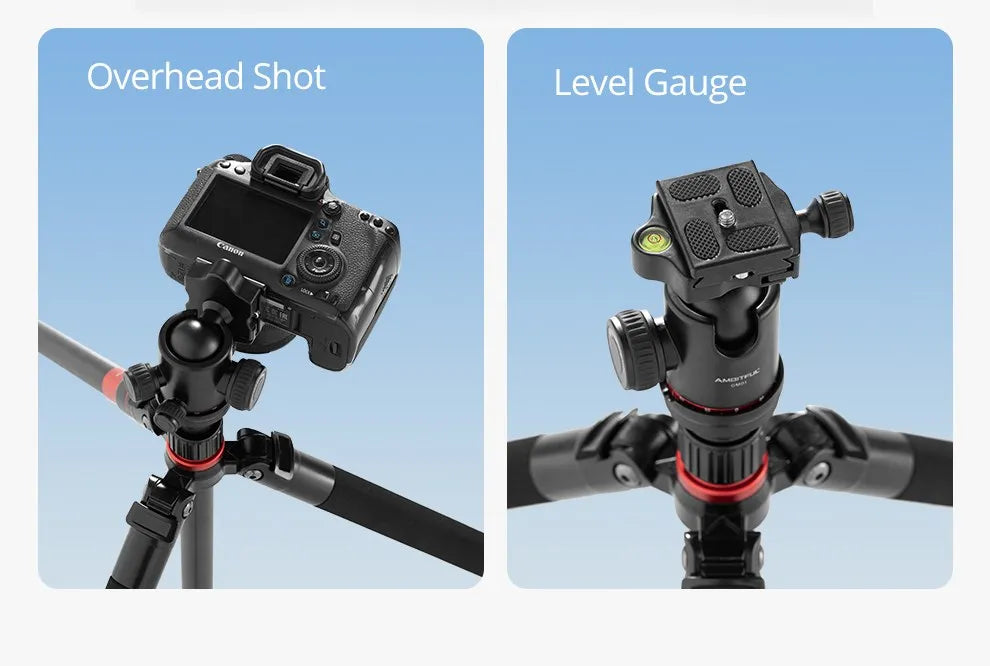 AMBITFUL GM104 Aluminium alloy tripod extenged crossbar ledgth 48-106cm adjuatbale for sony Canon Fuji nikon and mobile phone