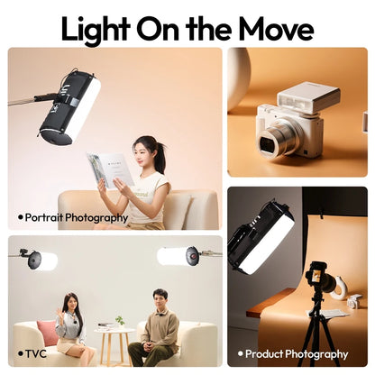 Ulanzi AL60 Inflatable LED Light 2700K-6500K Bi-Color Soft Air Light with Handle APP Control Portable for Photography Studio