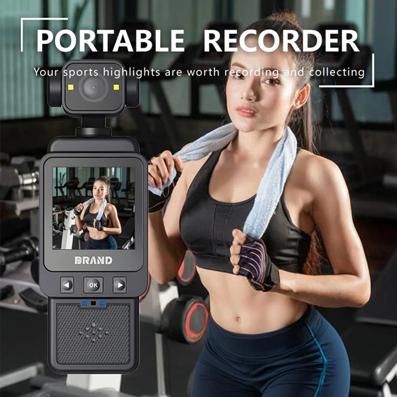 DV01 Ultra HD Portable Camera Built-in Flash Front 1.6-inch LCD Rear Screens Video 180° Screen Rotation Waterproof Recorder