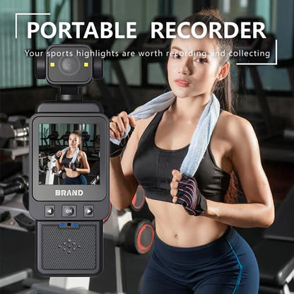 DV01 Ultra HD Portable Camera Built-in Flash Front 1.6-inch LCD Rear Screens Video 180° Screen Rotation Waterproof Recorder