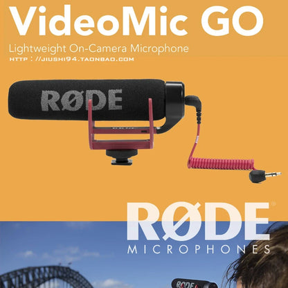 Rode VideoMic GO – Micrófono Shotgun Hipercardioide para Cámaras DSLR Canon, Nikon y Sony