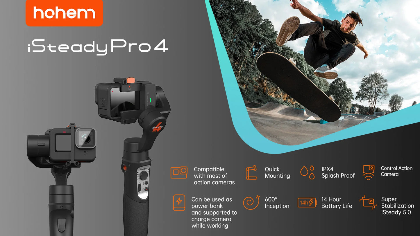 Hohem iSteady Pro 4 – Gimbal Estabilizador 3 Ejes para GoPro & Action Cams