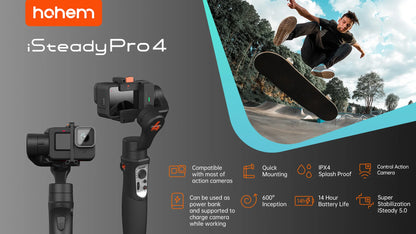 Hohem iSteady Pro 4 – Gimbal Estabilizador 3 Ejes para GoPro & Action Cams