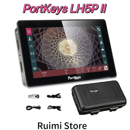 Portkeys LH5P II 5.5" 2000NIT Full HD 4K Touch Screen Monitor Metal Frame Bluetooth for Rec Key Sony Pansonic Canon BMPCC ZCam
