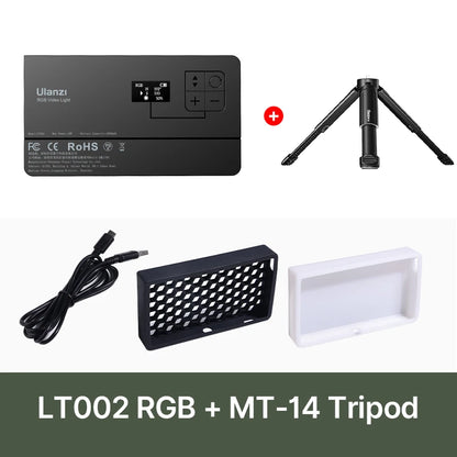 Ulanzi LT002 7 inch Pocket Fill Light RGB Full Color LED Panel Light CRI 95+ Photography Camera Light Creative Scene
