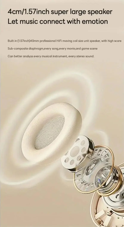 Xiaomi TWS Wireless Headset | Audífonos Bluetooth 5.3 Plegables con Hi-Fi Estéreo, Cancelación de Ruido y Batería de Larga Duración
