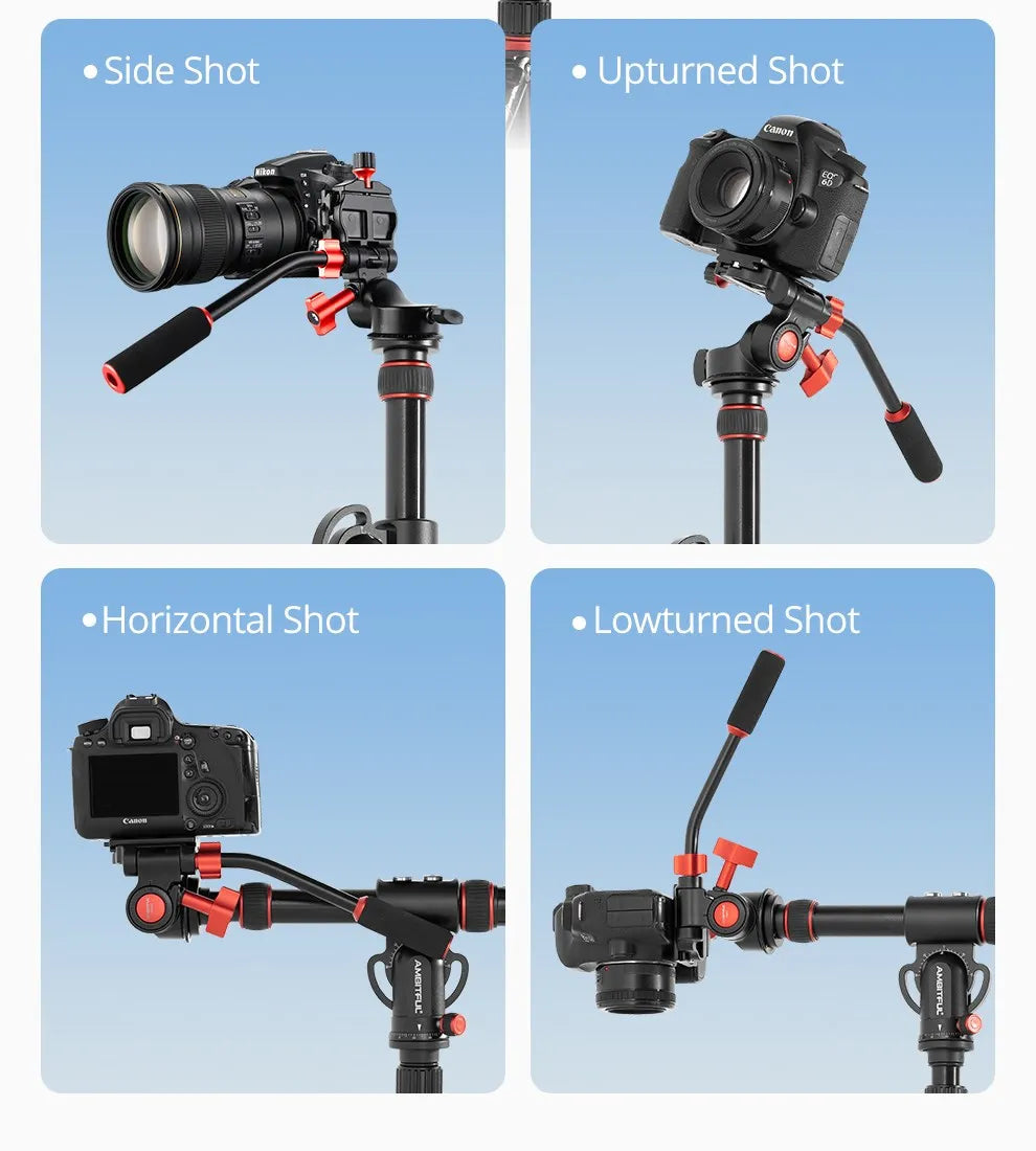 AMBITFUL GM104 Aluminium alloy tripod extenged crossbar ledgth 48-106cm adjuatbale for sony Canon Fuji nikon and mobile phone