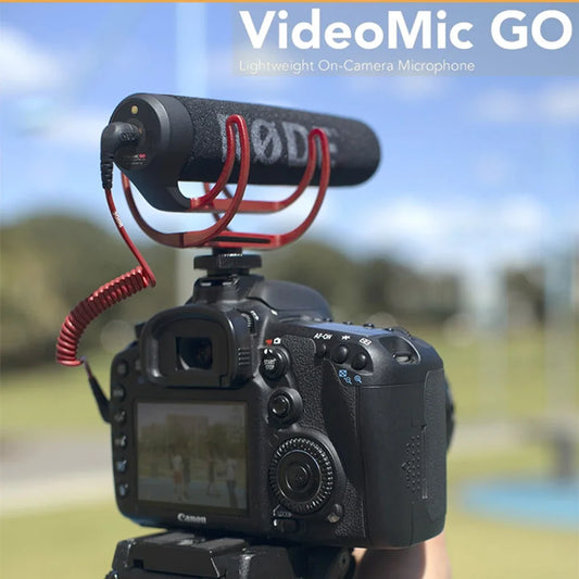 Rode VideoMic GO – Micrófono Shotgun Hipercardioide para Cámaras DSLR Canon, Nikon y Sony