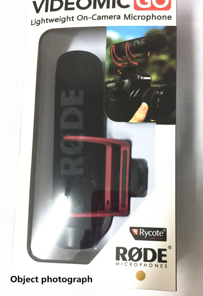 Rode VideoMic GO – Micrófono Shotgun Hipercardioide para Cámaras DSLR Canon, Nikon y Sony