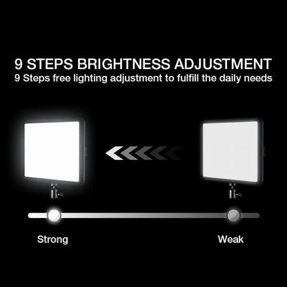 High Power 352 Led Video Light 2800K-7000K Panel Light Studio Fill Lamp Photography Lighting Photo w Light Stand for Live Stream