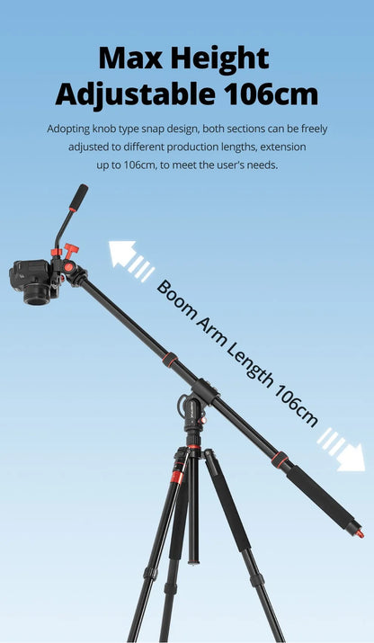 AMBITFUL GM104 Aluminium alloy tripod extenged crossbar ledgth 48-106cm adjuatbale for sony Canon Fuji nikon and mobile phone